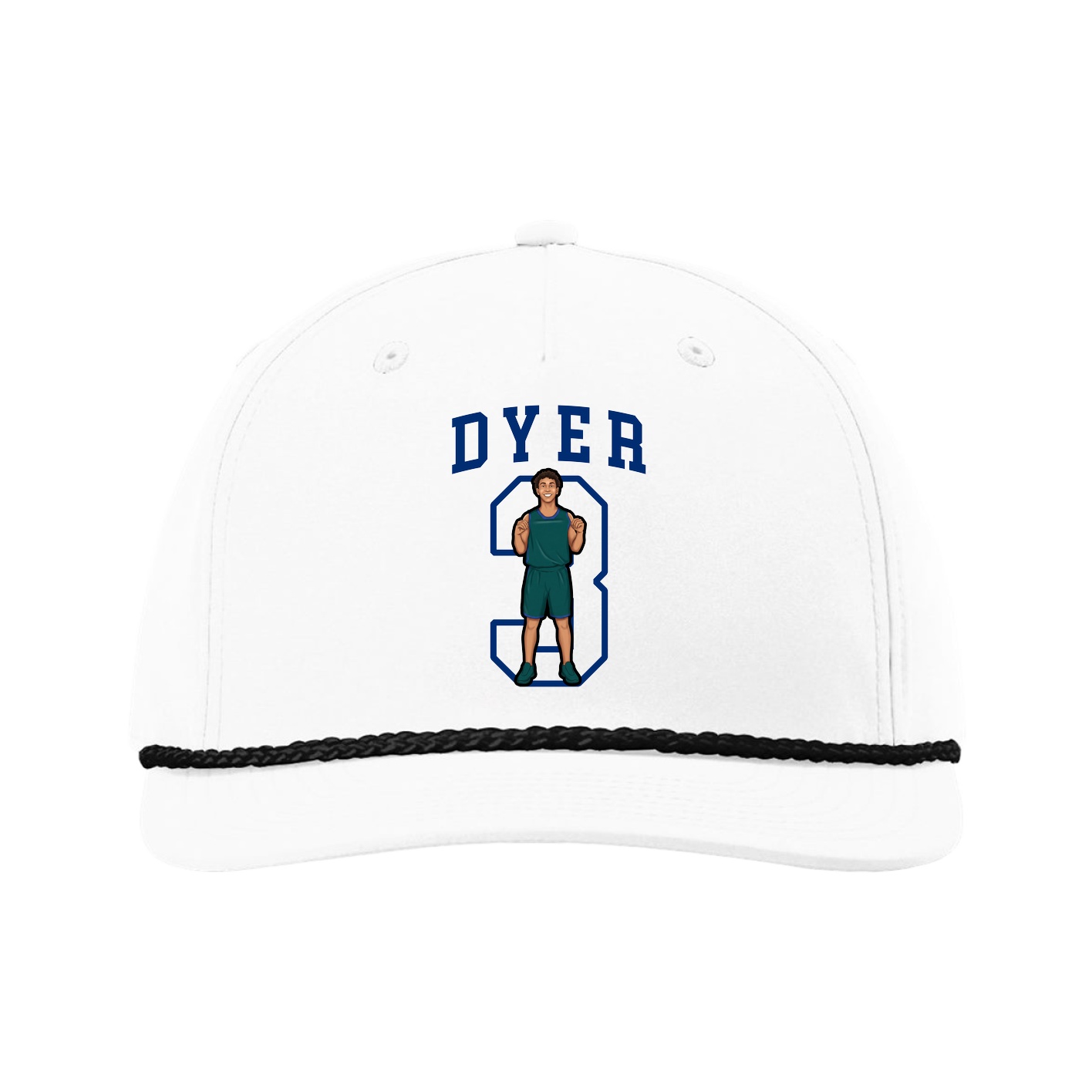 Five-Panel Classic Rope Cap — Shirsey in White