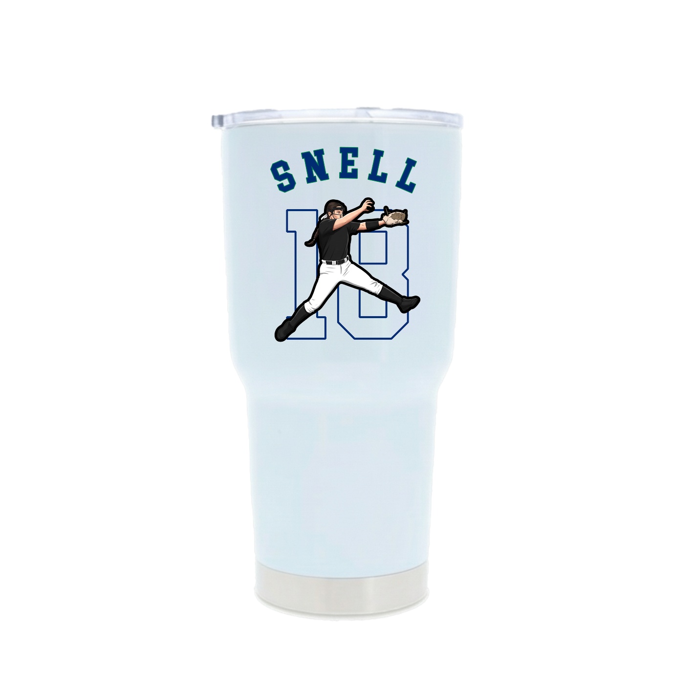30oz Stainless Steel Tumbler — Shirsey Arch in White