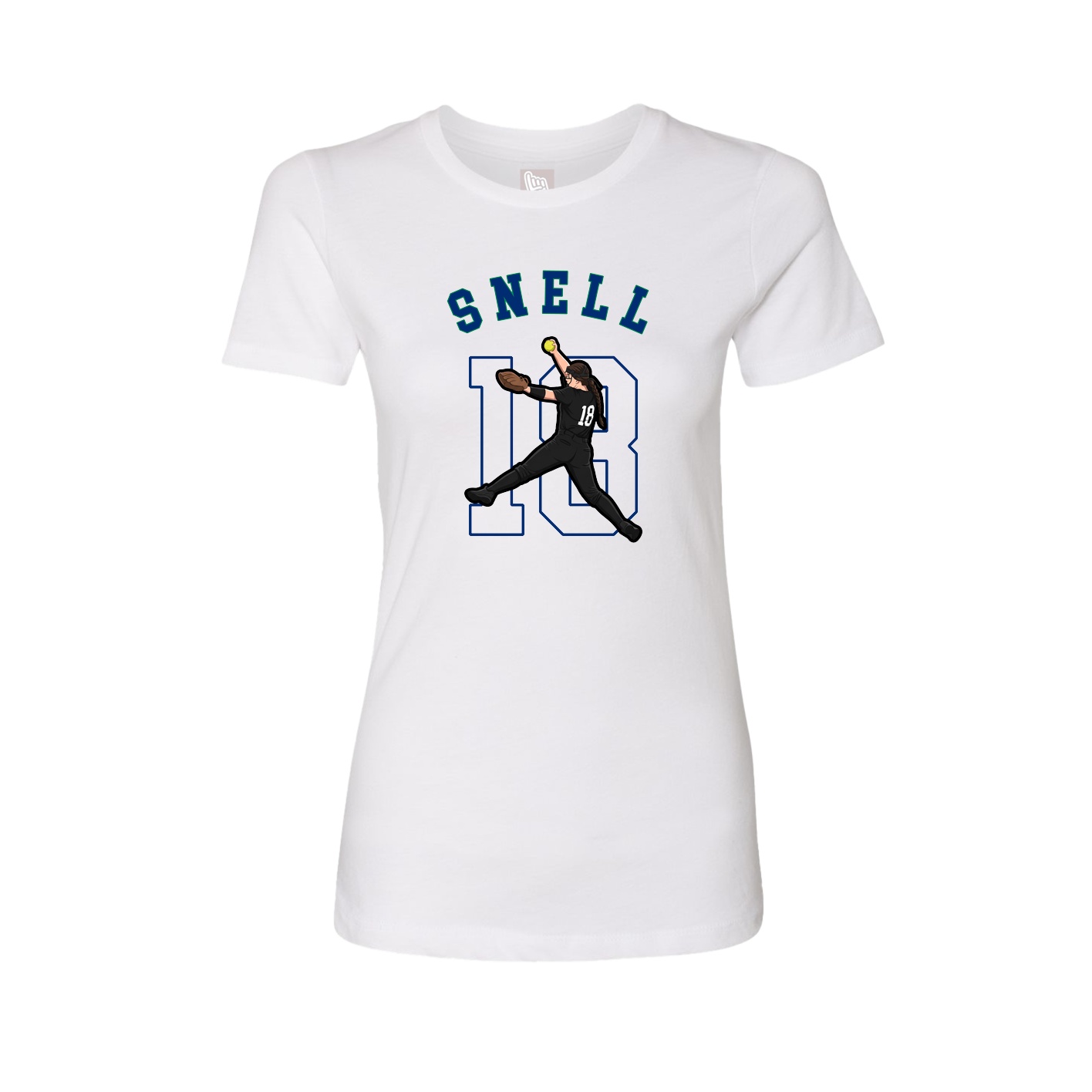 Fitted Women's Tee — Shirsey Arch in White
