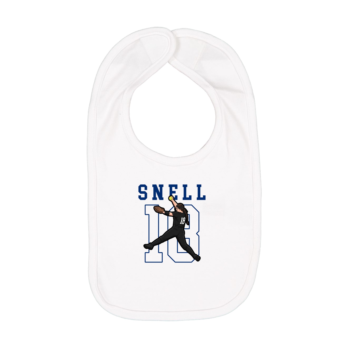 Infant Bib — Shirsey in White