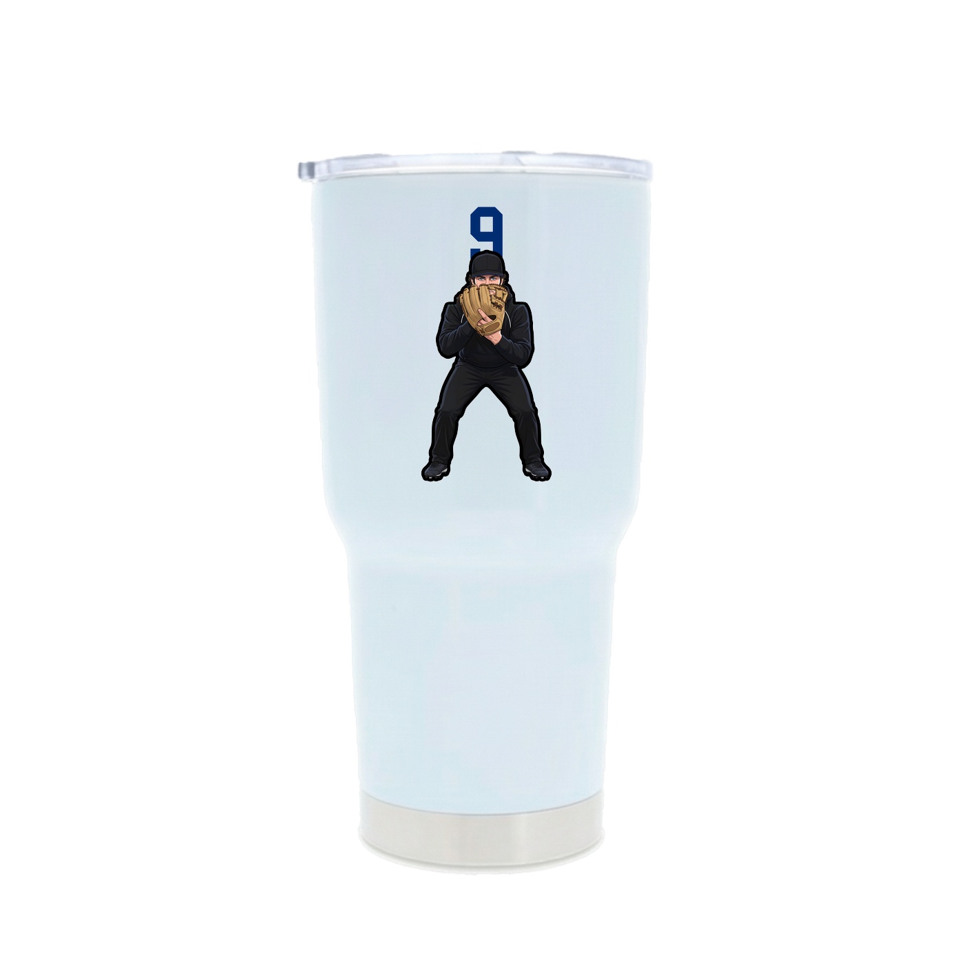 30oz Stainless Steel Tumbler — Number Top in White