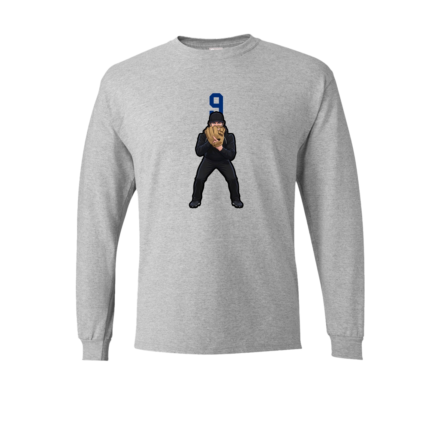 Long Sleeve Tee — Number Top in Grey