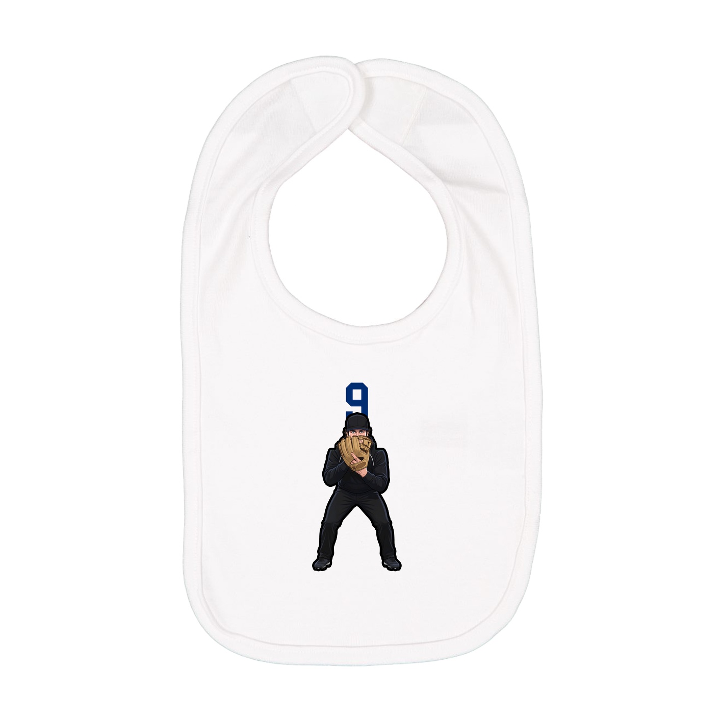 Infant Bib — Number Top in White