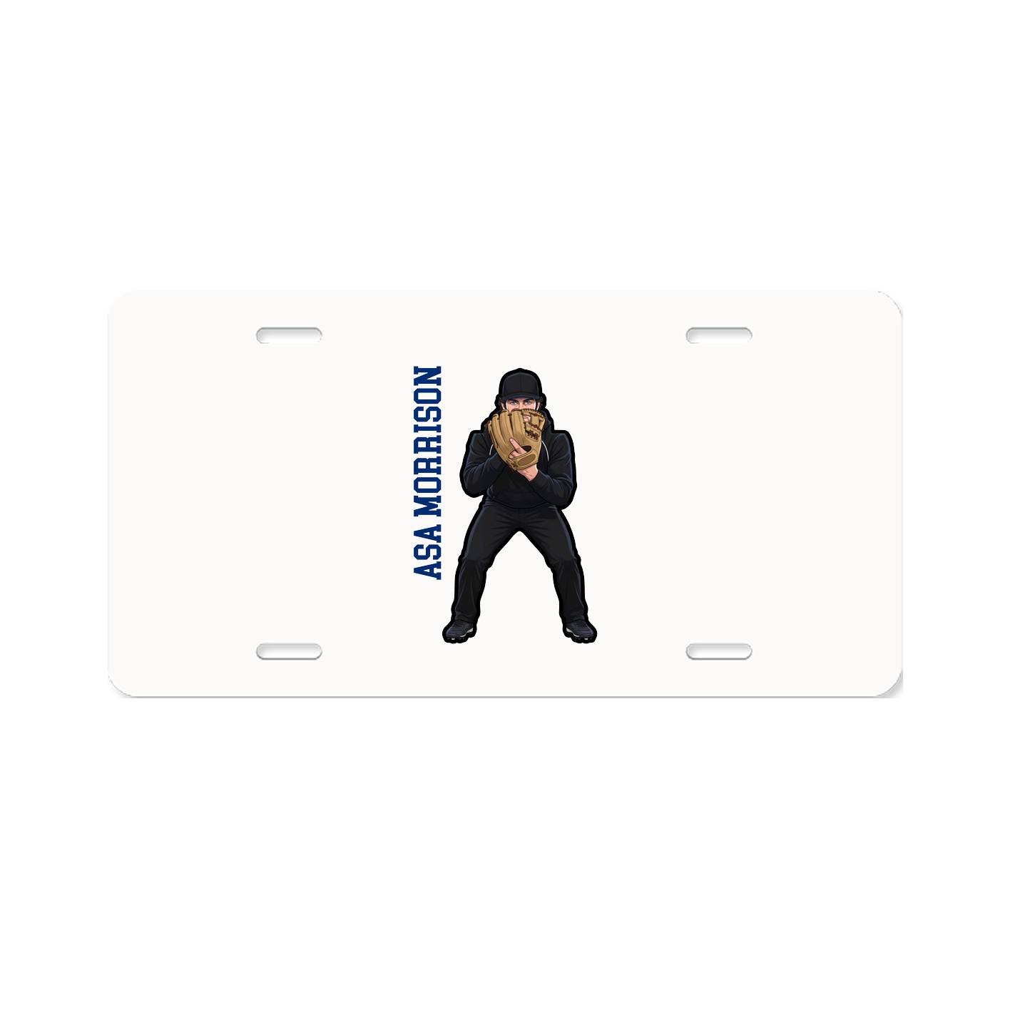 License Plate — Name Vertical in Classic