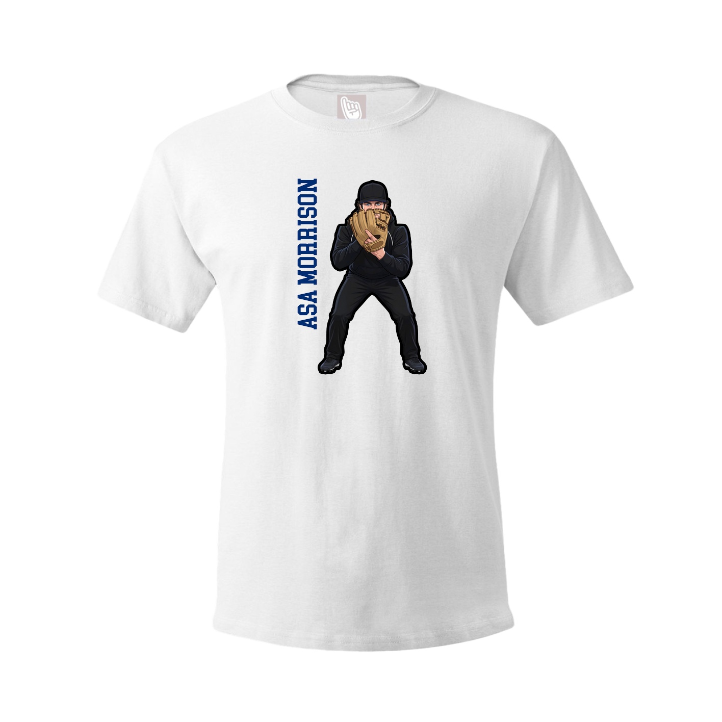 Tee — Name Vertical in White