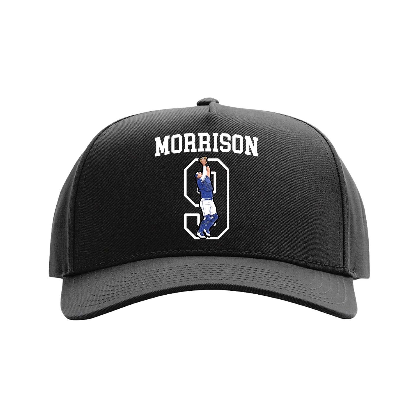 Full Fabric Five-Panel Champ Cap — Shirsey in Black