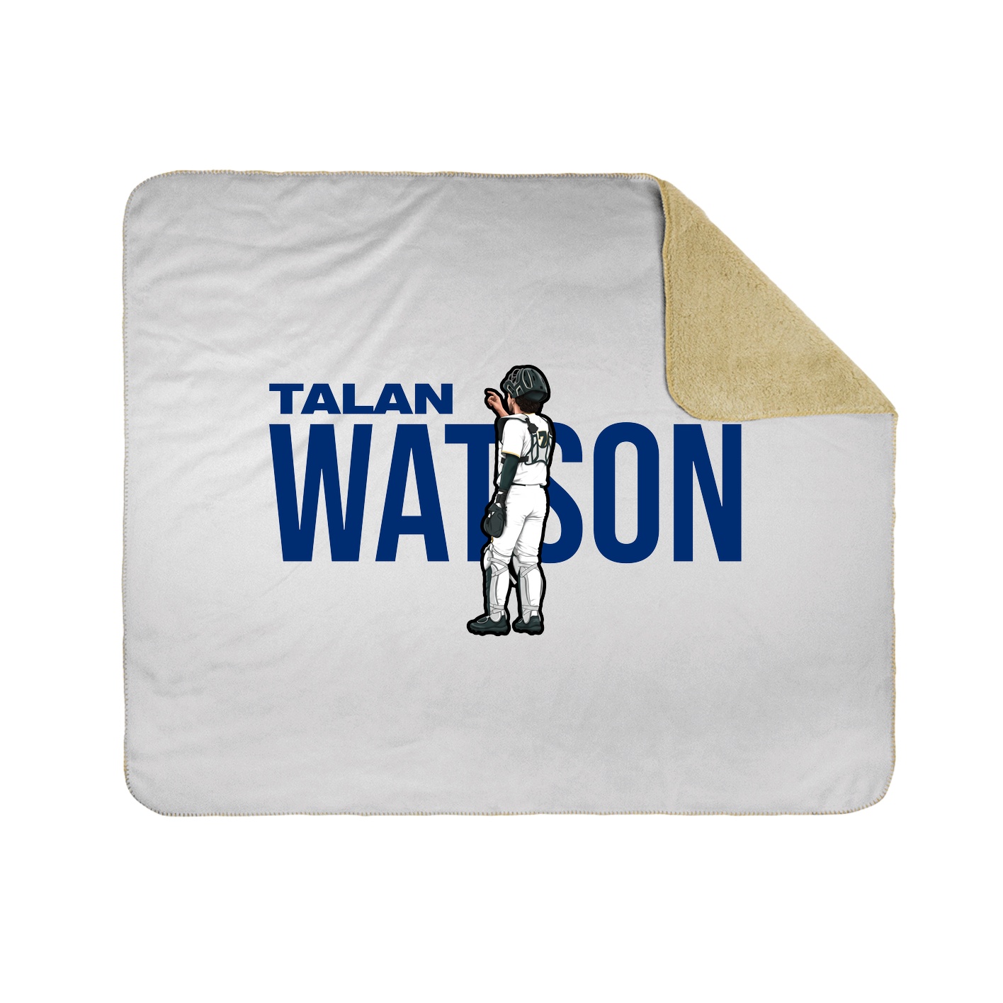 Throw Blanket — Player Name in White