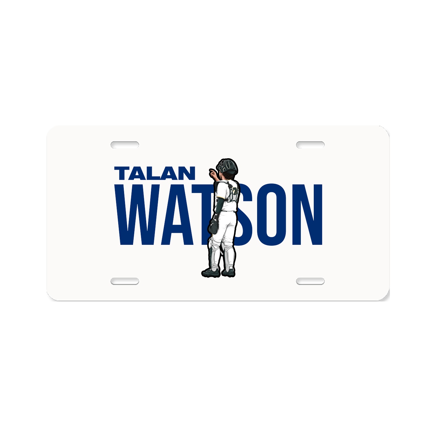 License Plate — Player Name in Classic