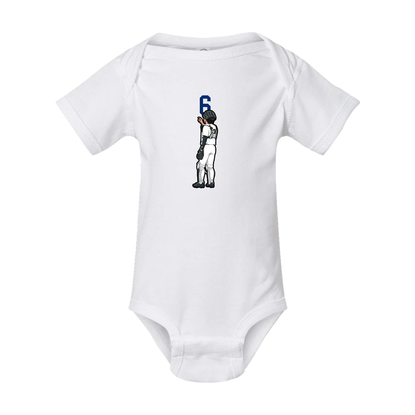 Baby Onesie — Number Top in White
