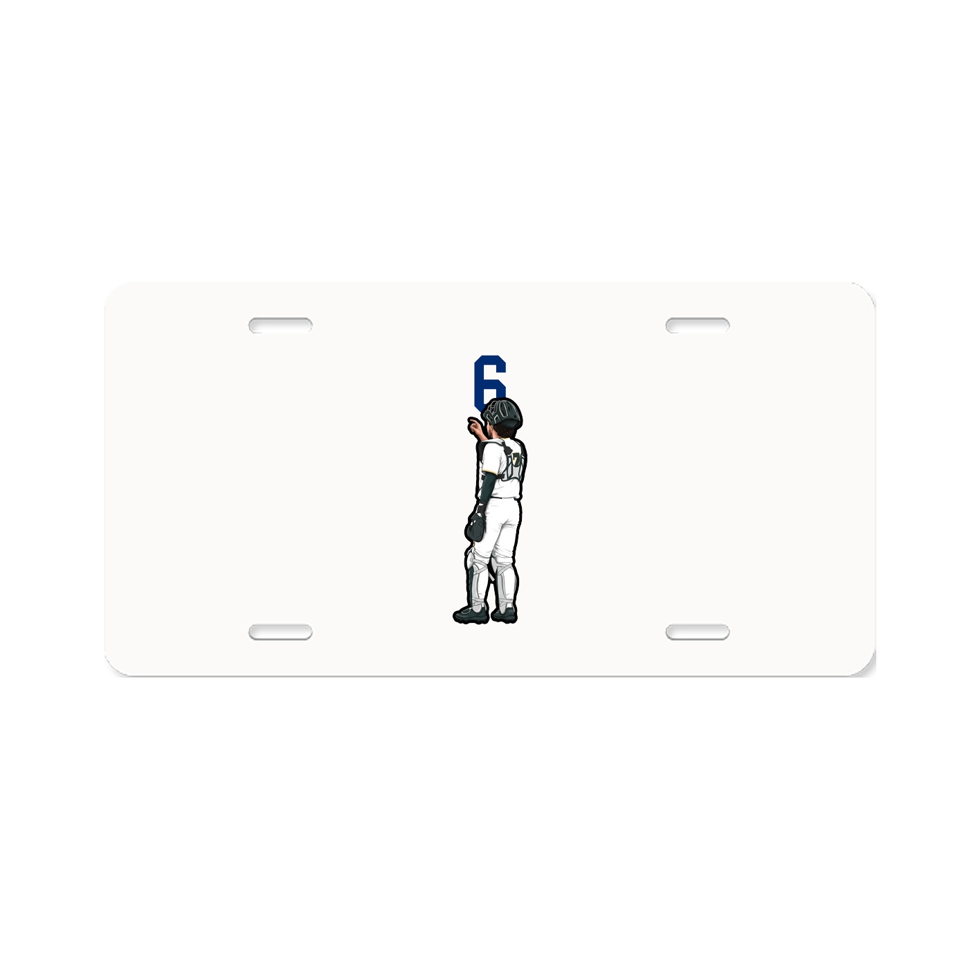 License Plate — Number Top in Classic
