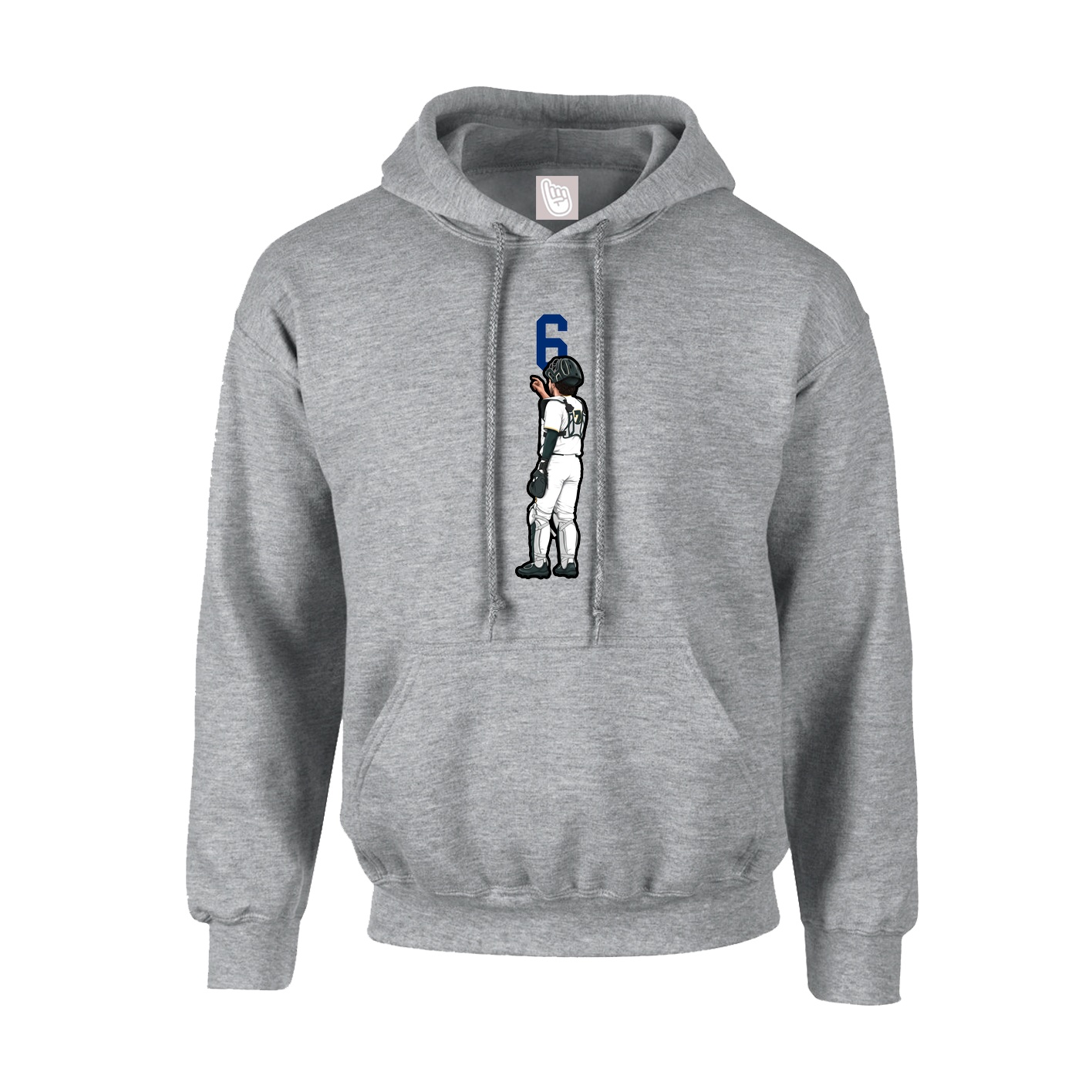 Youth Hoodie — Number Top in Grey