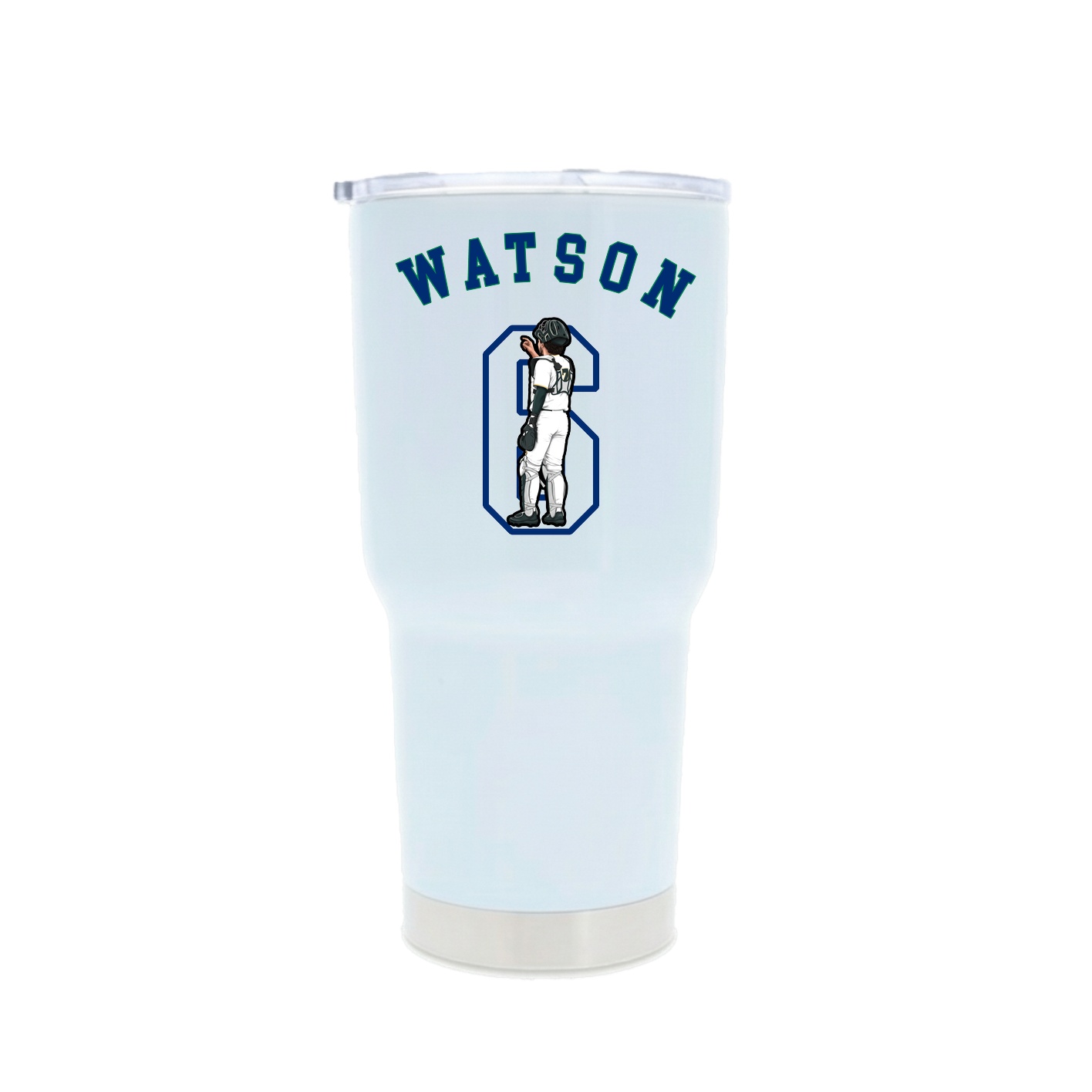 30oz Stainless Steel Tumbler — Shirsey Arch in White