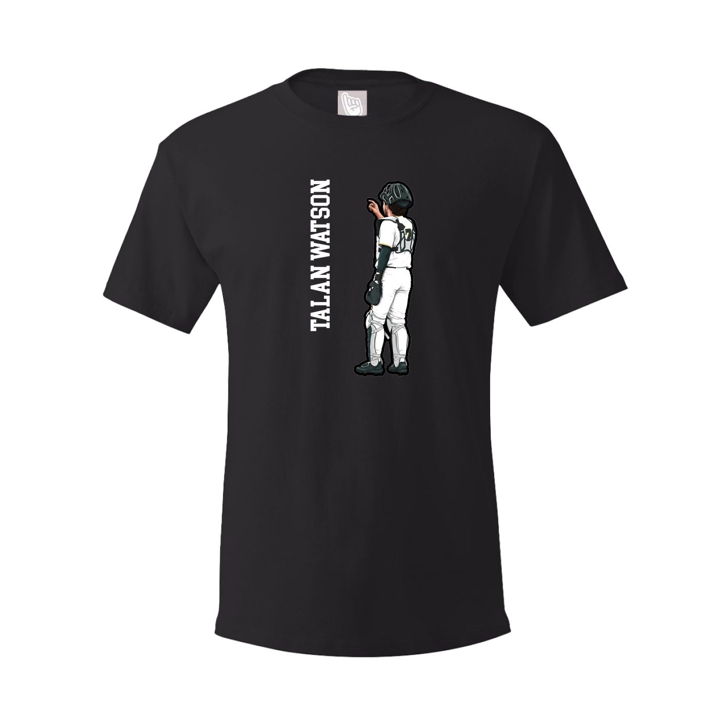 Youth Tee — Name Vertical in Black