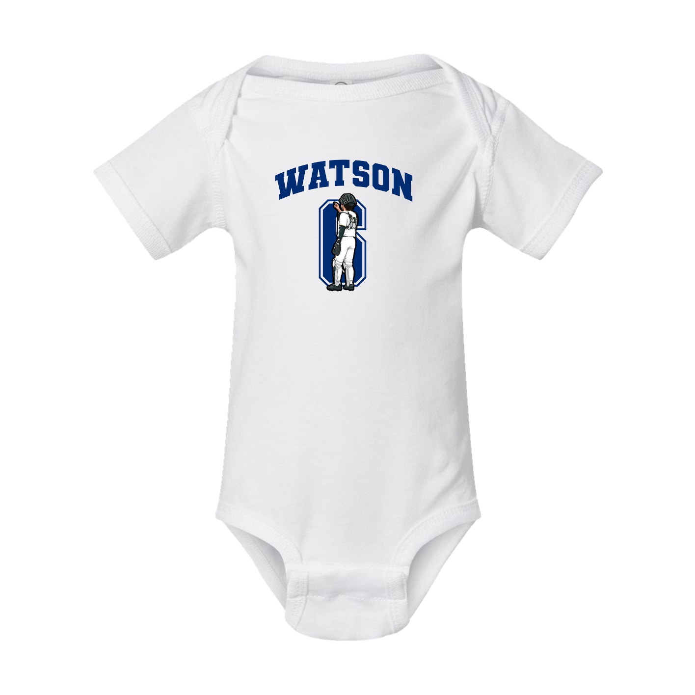 Baby Onesie — Number in White