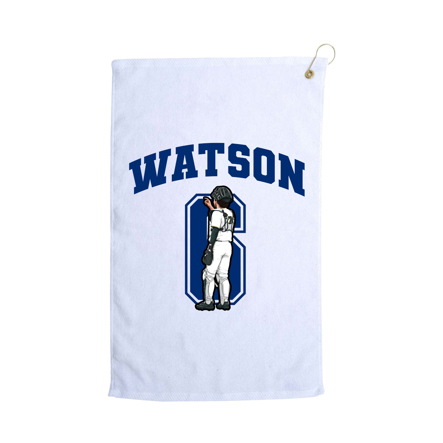 Golf Towel — Number in White