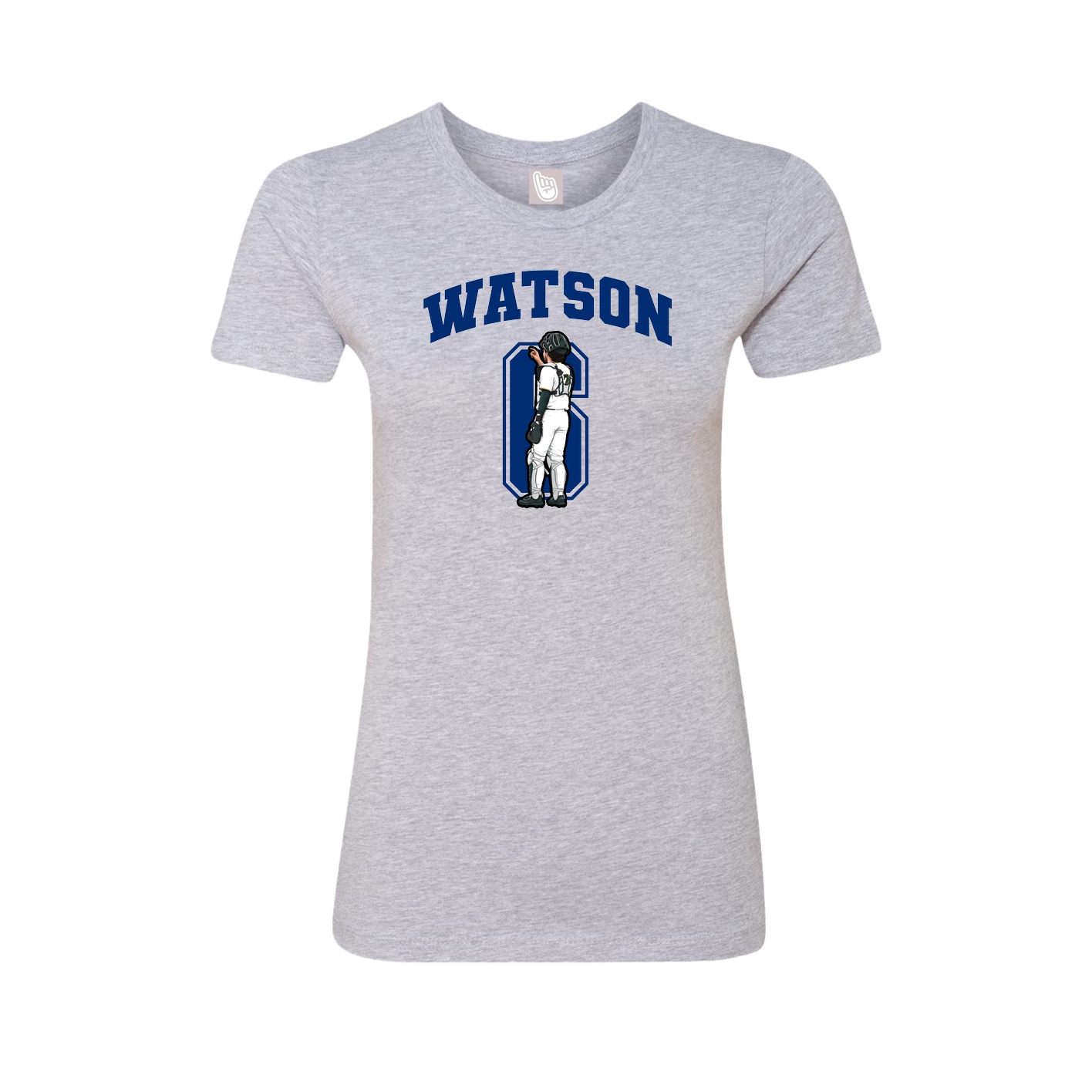Fitted Women's Tee — Number in Grey