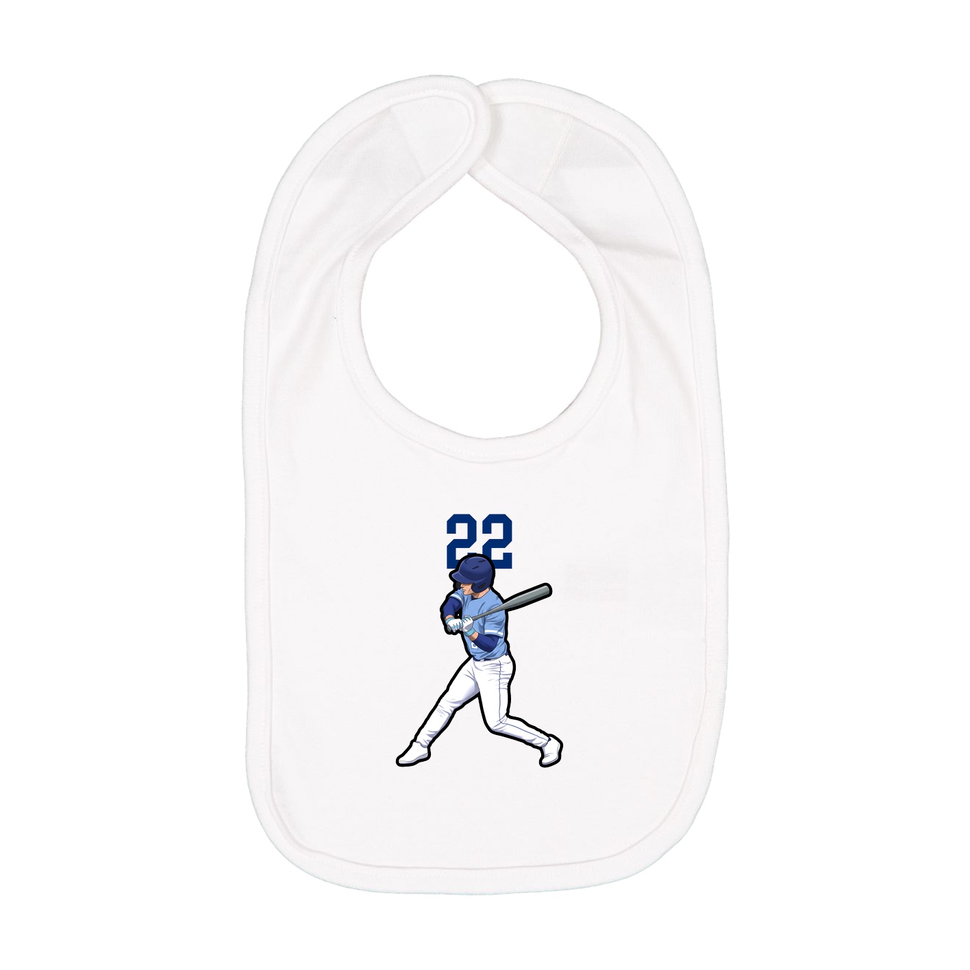 Infant Bib — Number Top in White