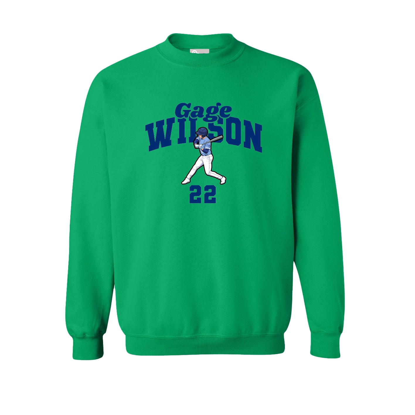 Fleece Crew — Signature Arch in Green