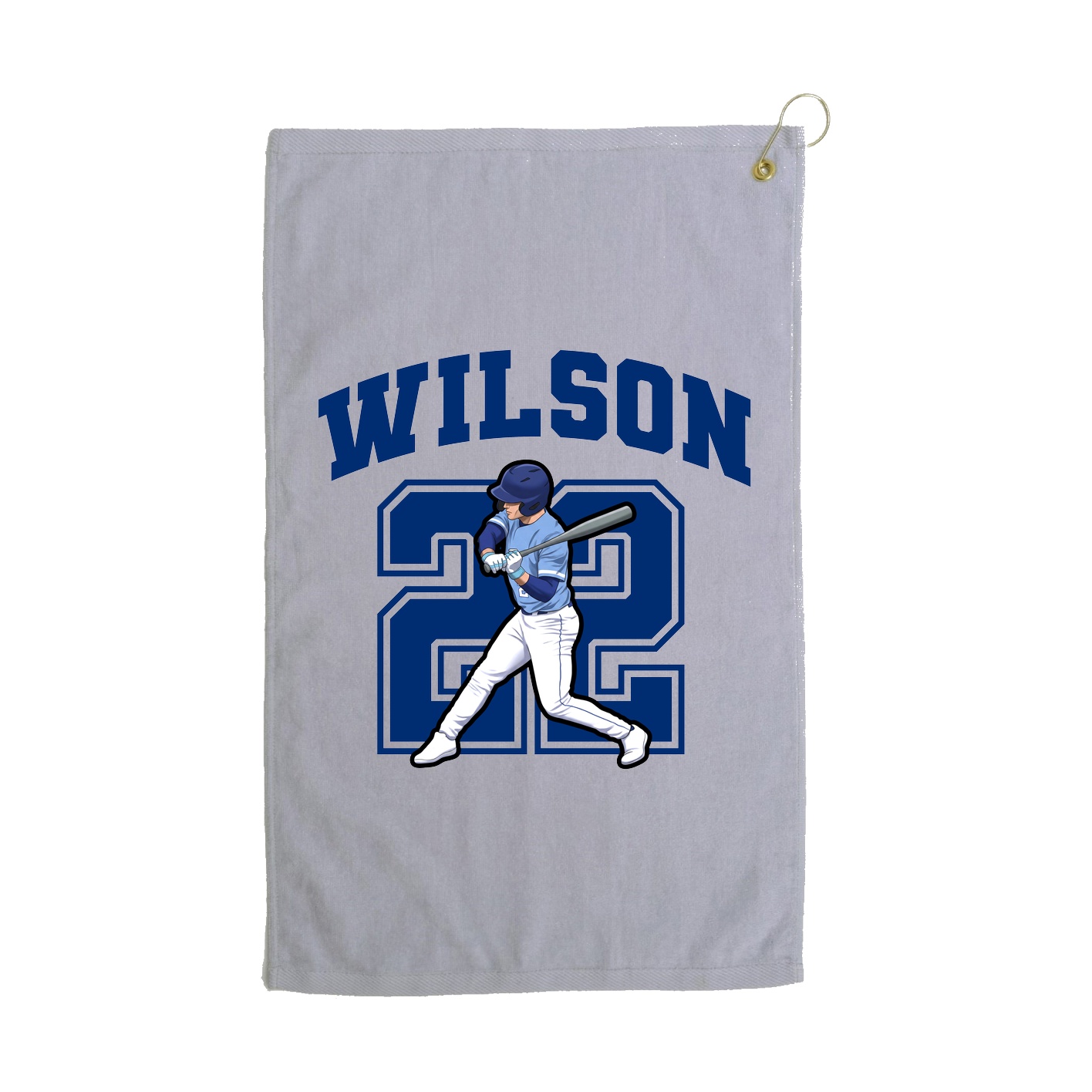 Golf Towel — Number in Grey
