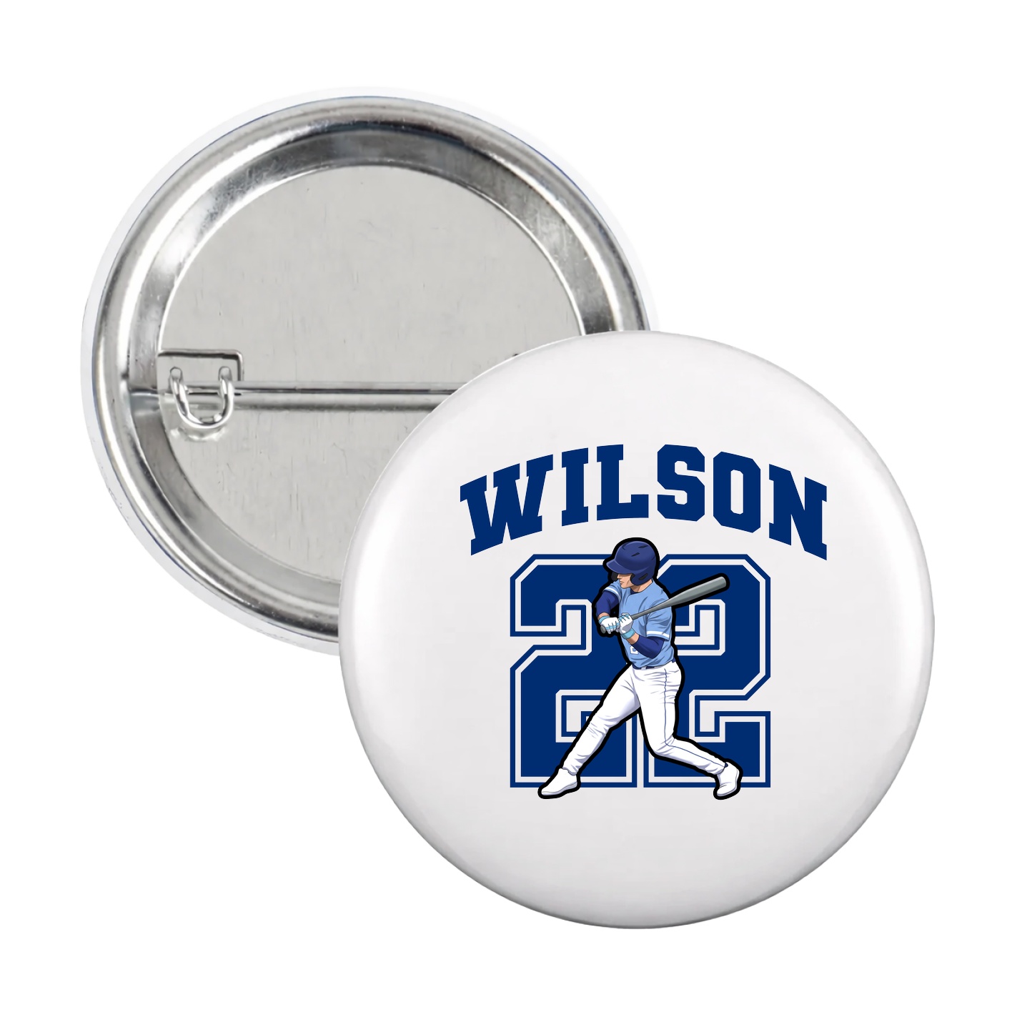Game Day Button — Number in White