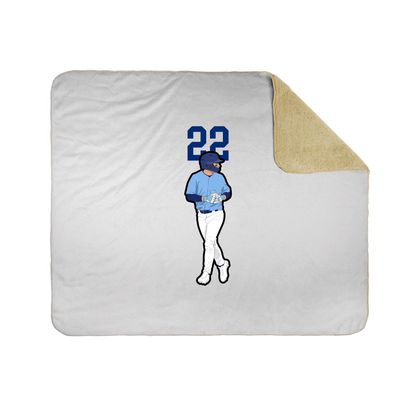 Throw Blanket — Number Top in White
