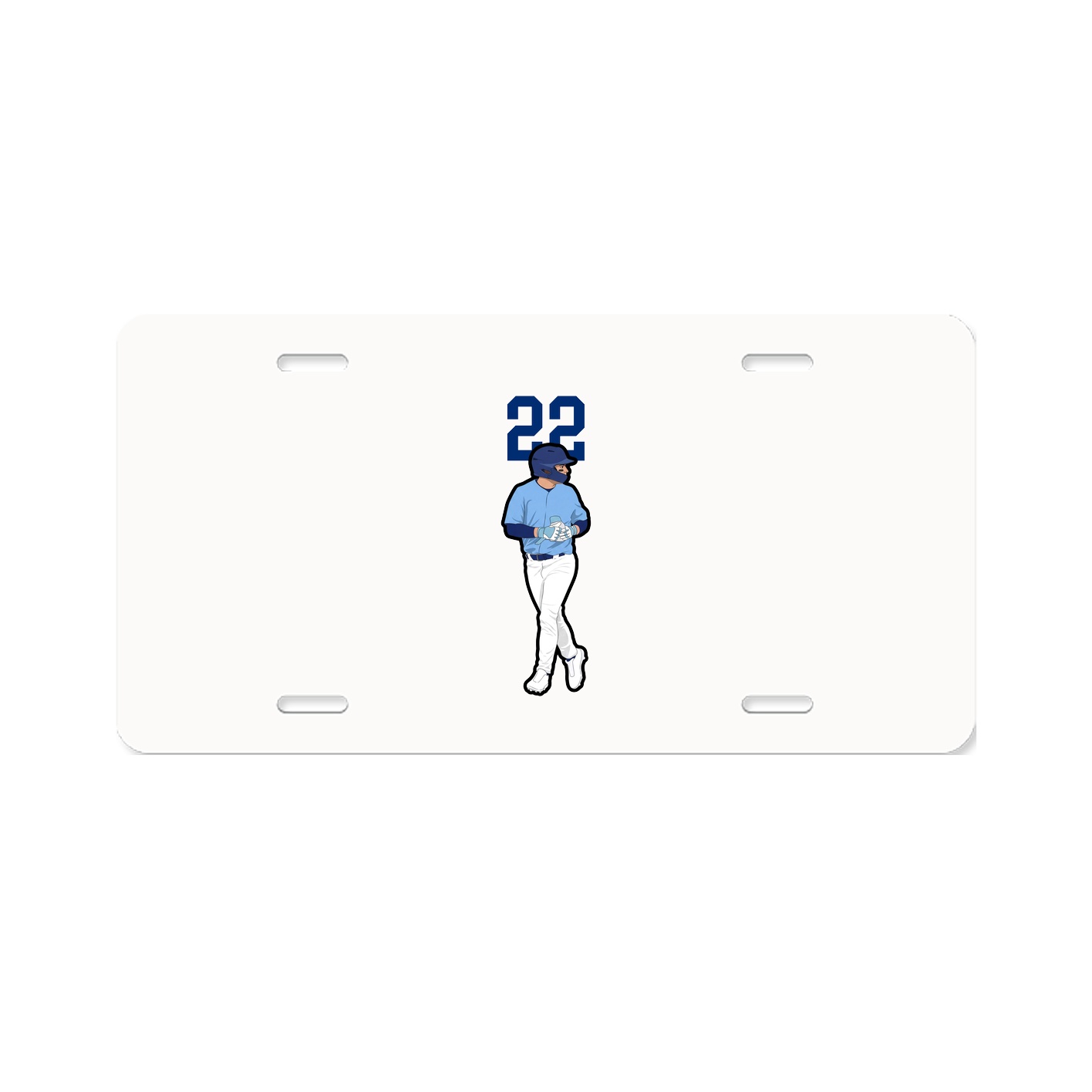 License Plate — Number Top in Classic
