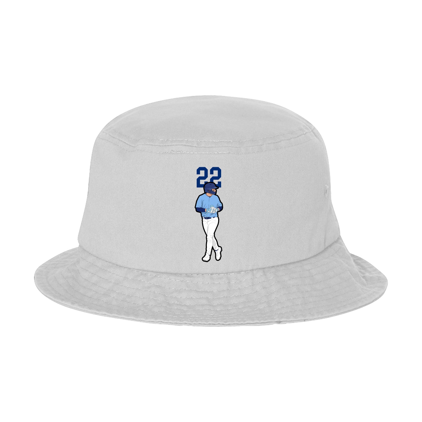 Bucket Cap — Number Top in White