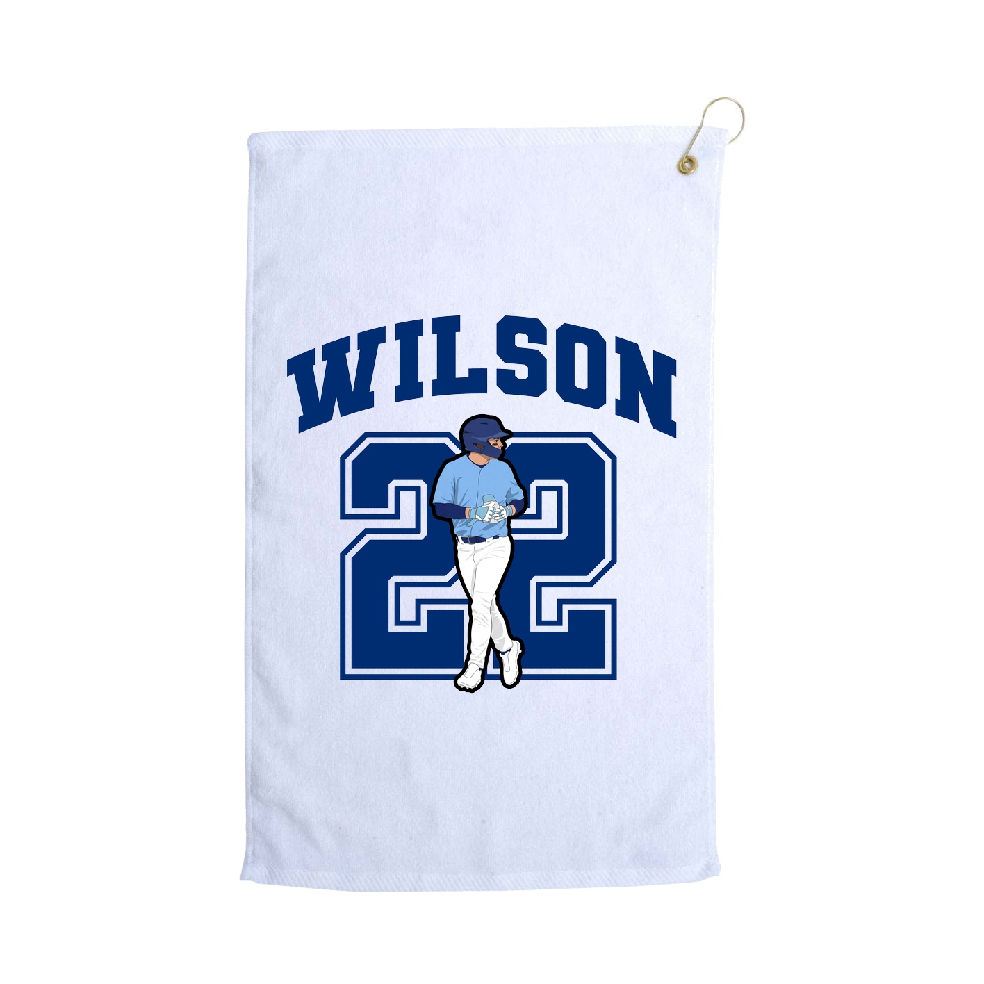 Golf Towel — Number in White