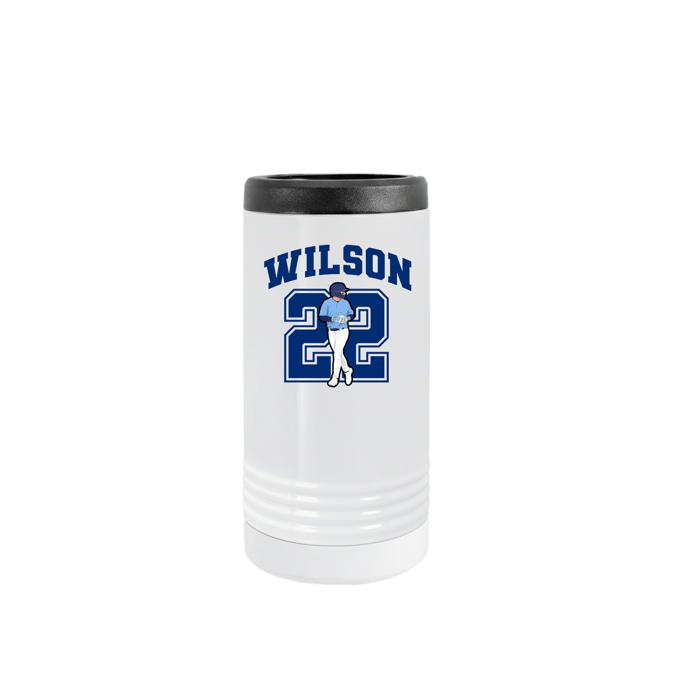 Slim Beverage Holder — Number in White