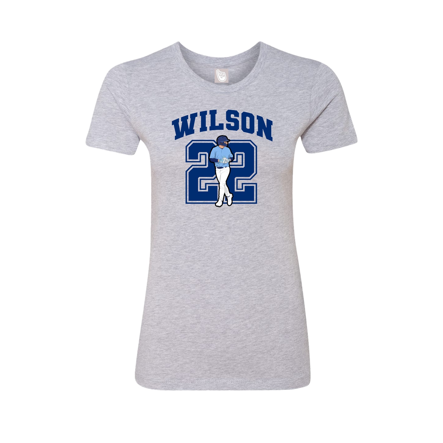 Fitted Women's Tee — Number in Grey