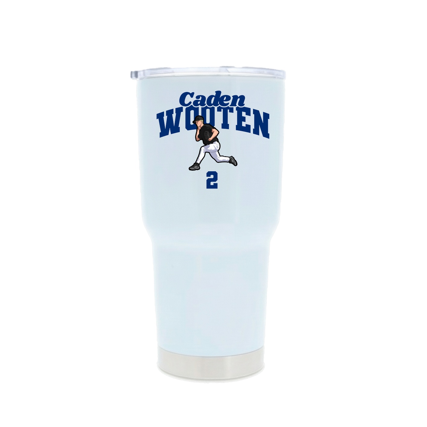 30oz Stainless Steel Tumbler — Signature Arch in White