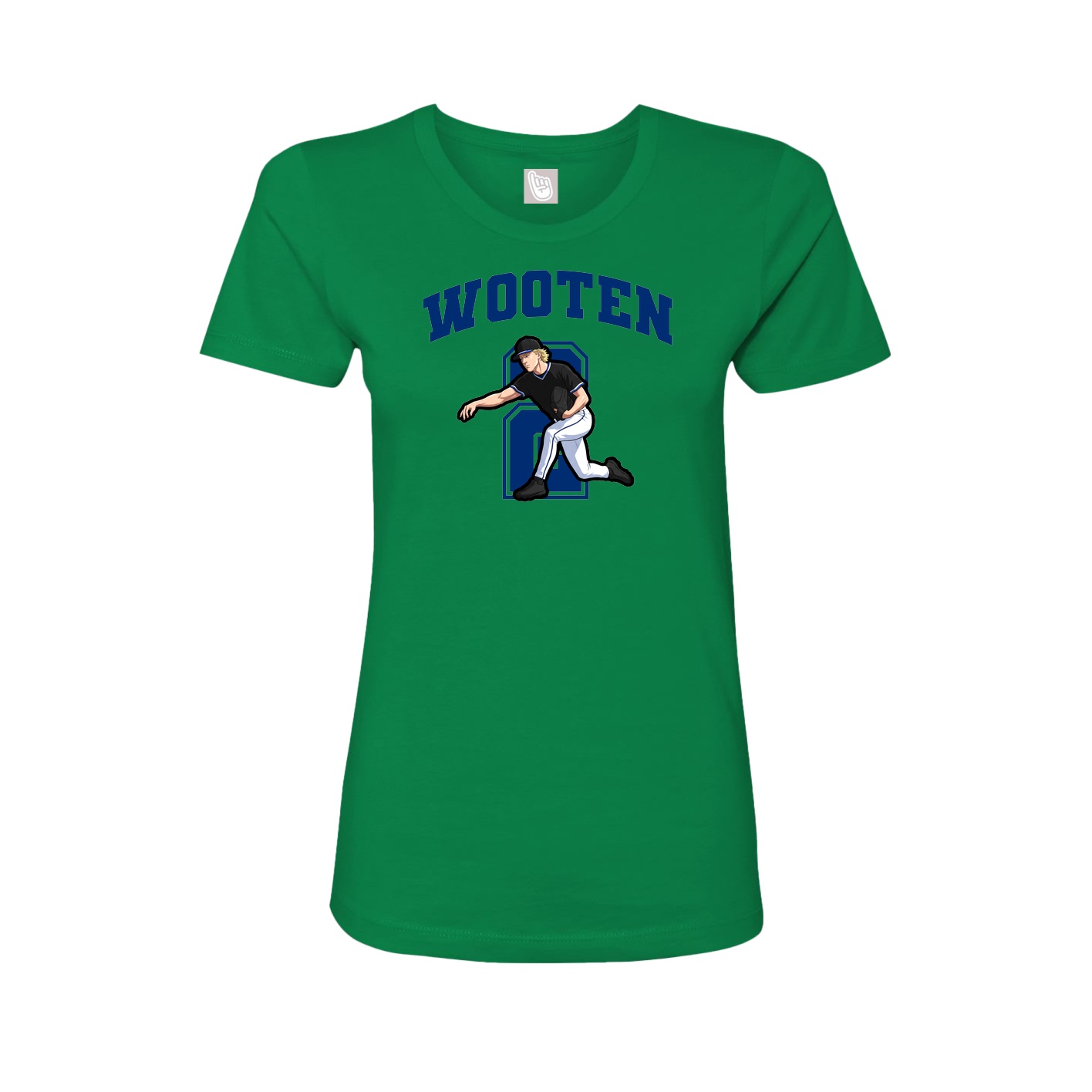 Fitted Women's Tee — Number in Green