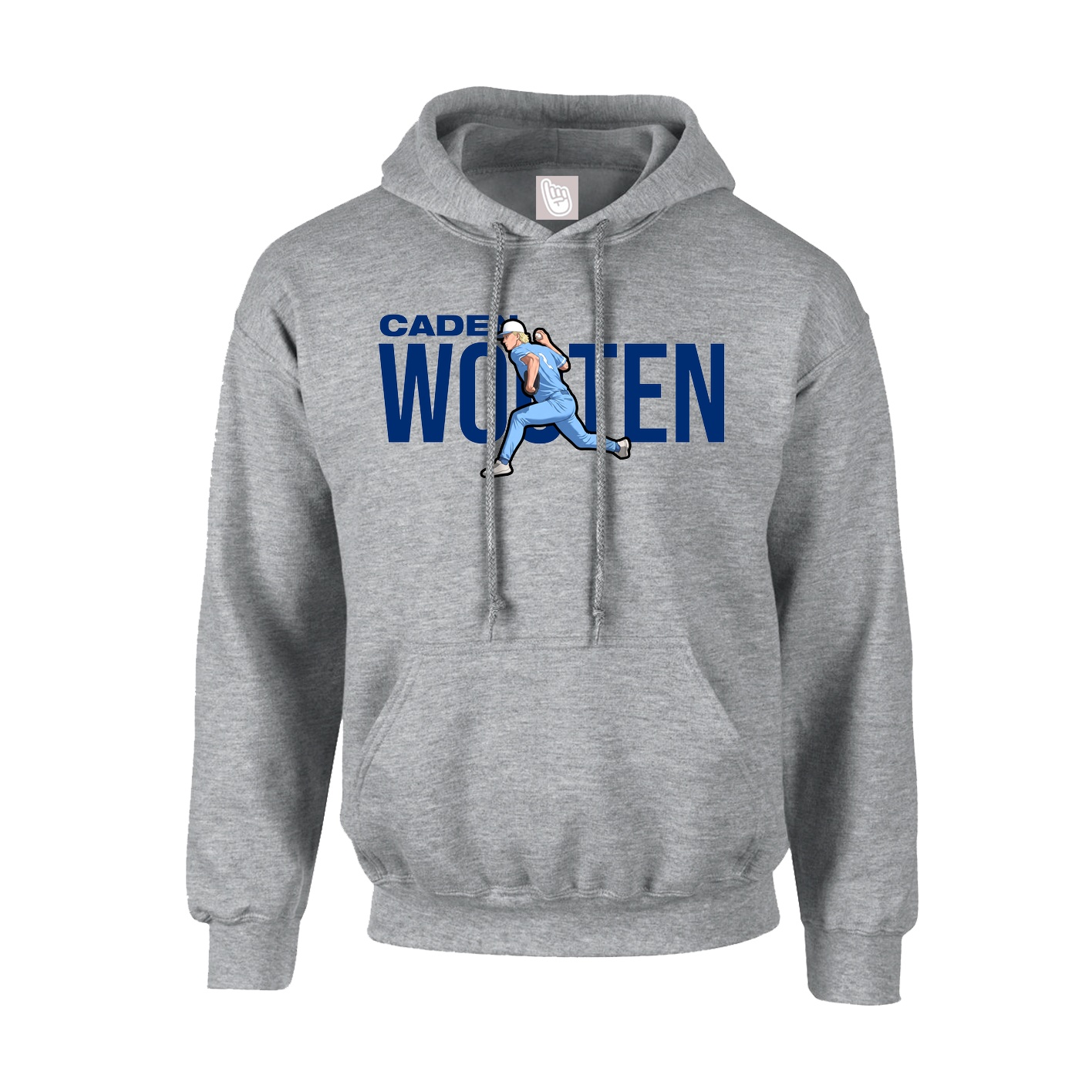 Youth Hoodie — Player Name in Grey