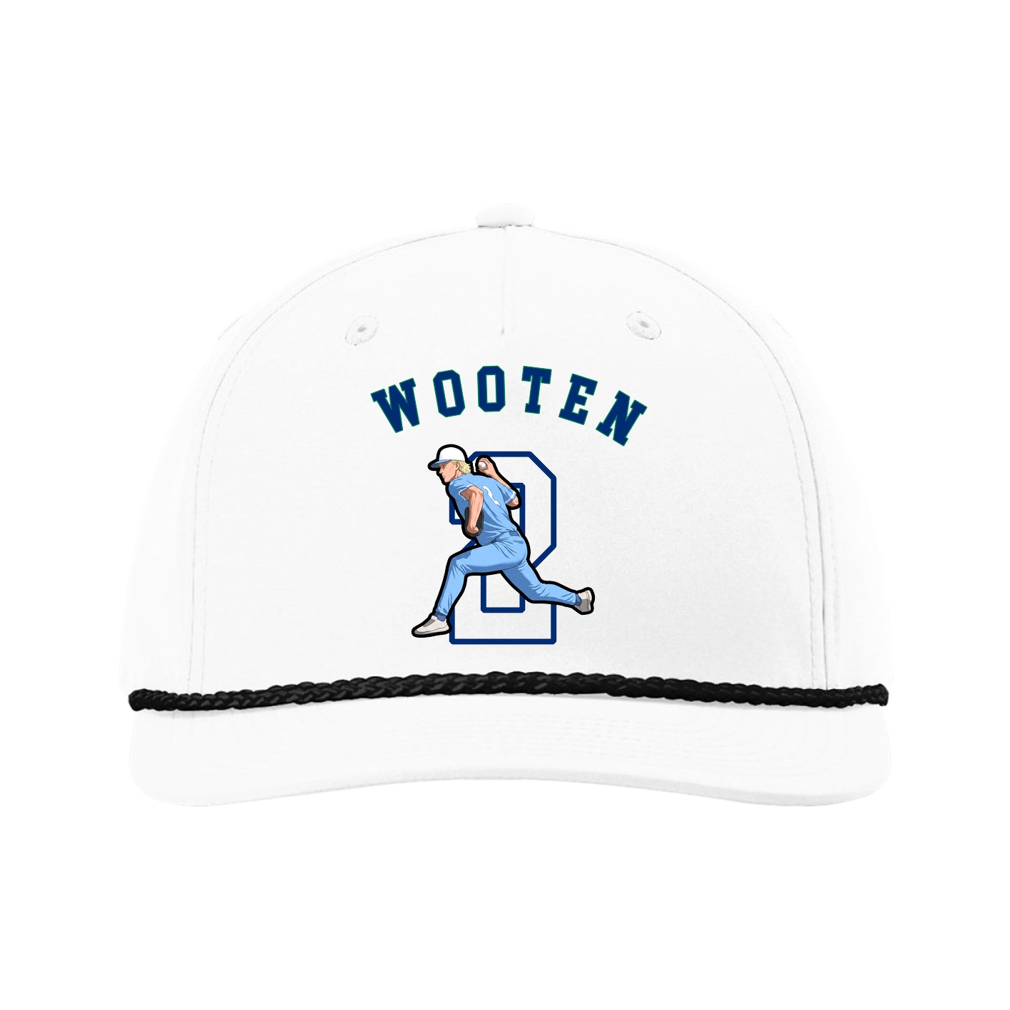 Five-Panel Classic Rope Cap — Shirsey Arch in White