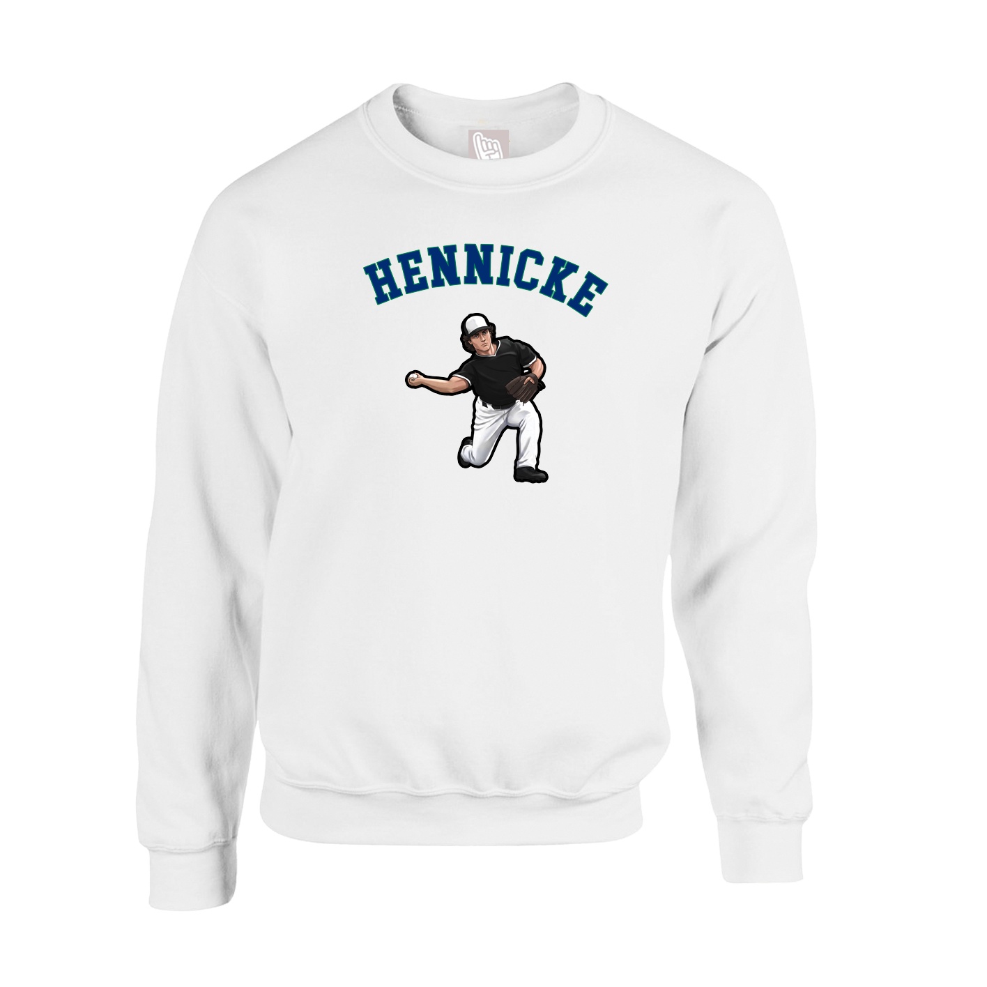 Fleece Crew — Shirsey Arch in White