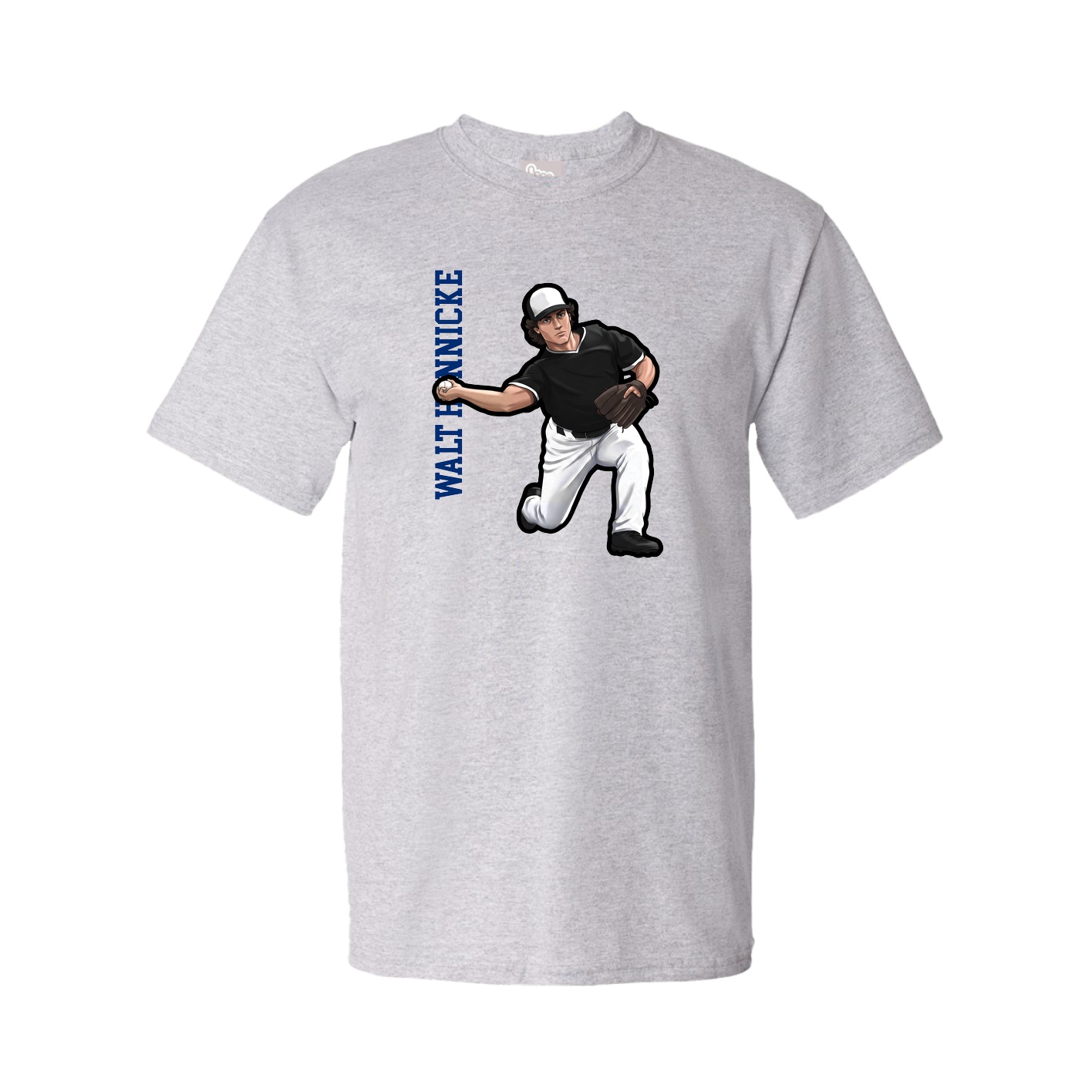 Tee — Name Vertical in Grey