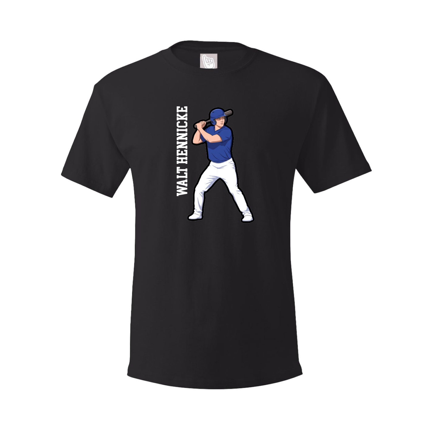 Youth Tee — Name Vertical in Black