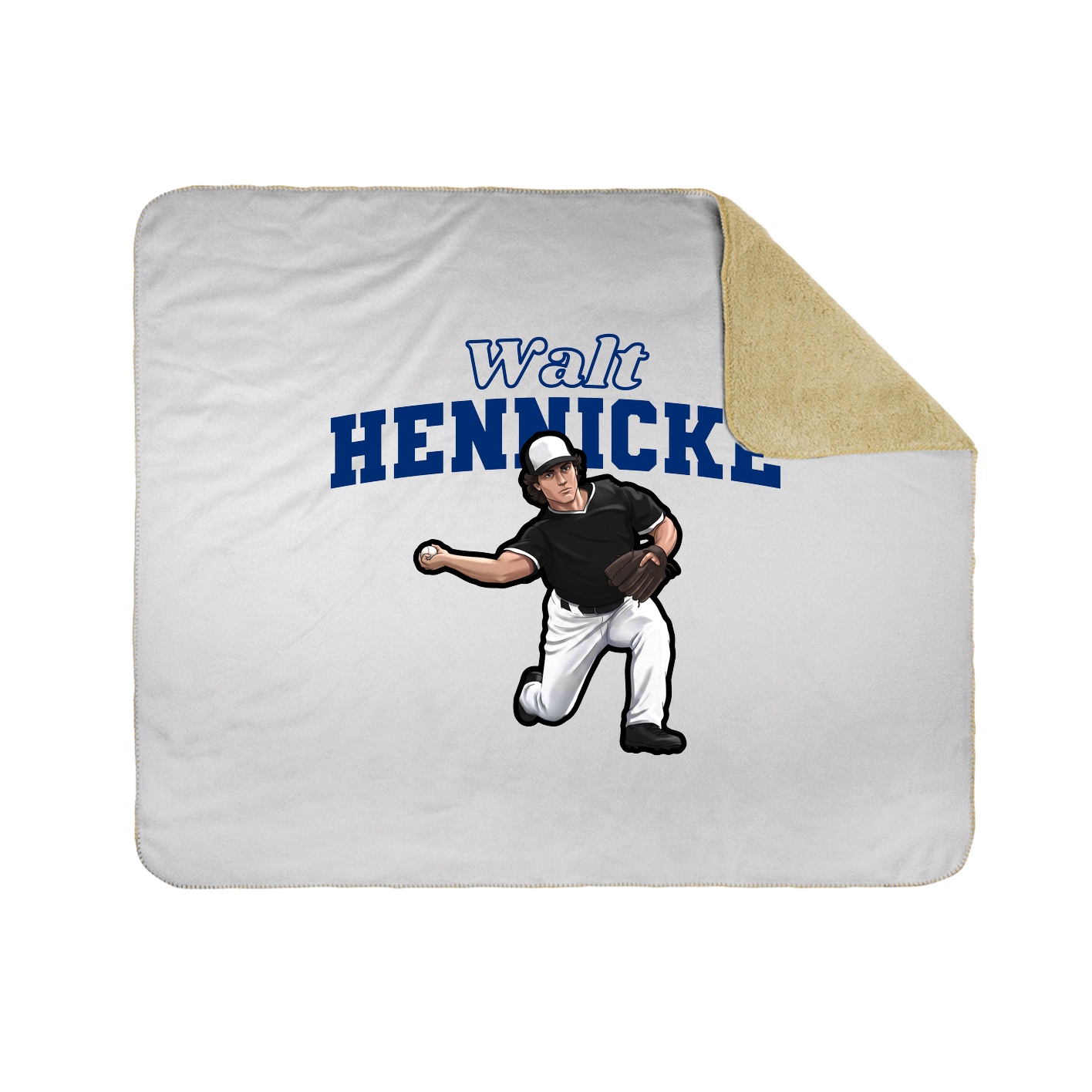 Throw Blanket — Name Arch in White