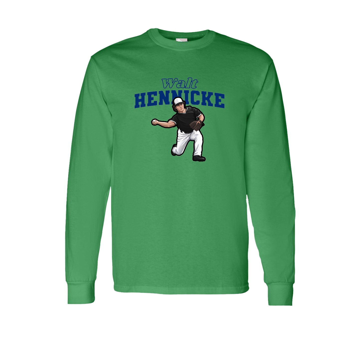 Long Sleeve Tee — Name Arch in Green