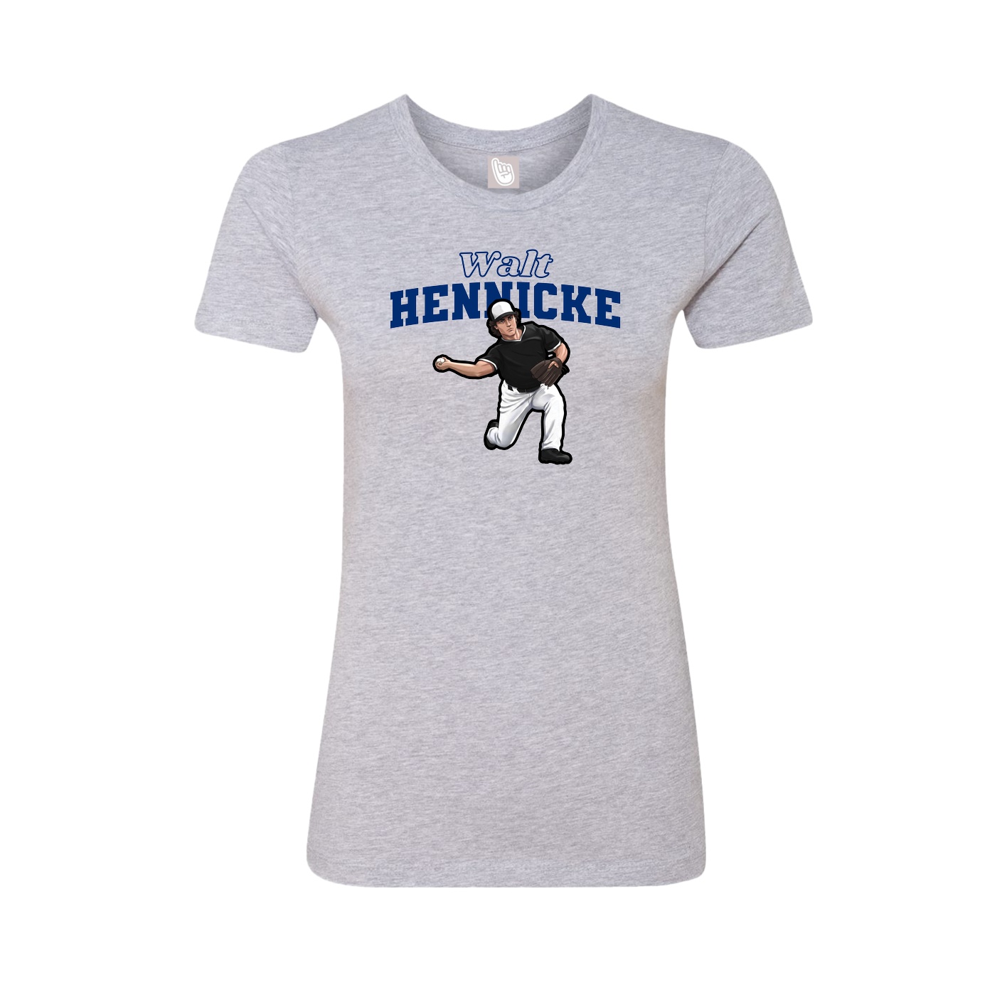 Fitted Women's Tee — Name Arch in Grey
