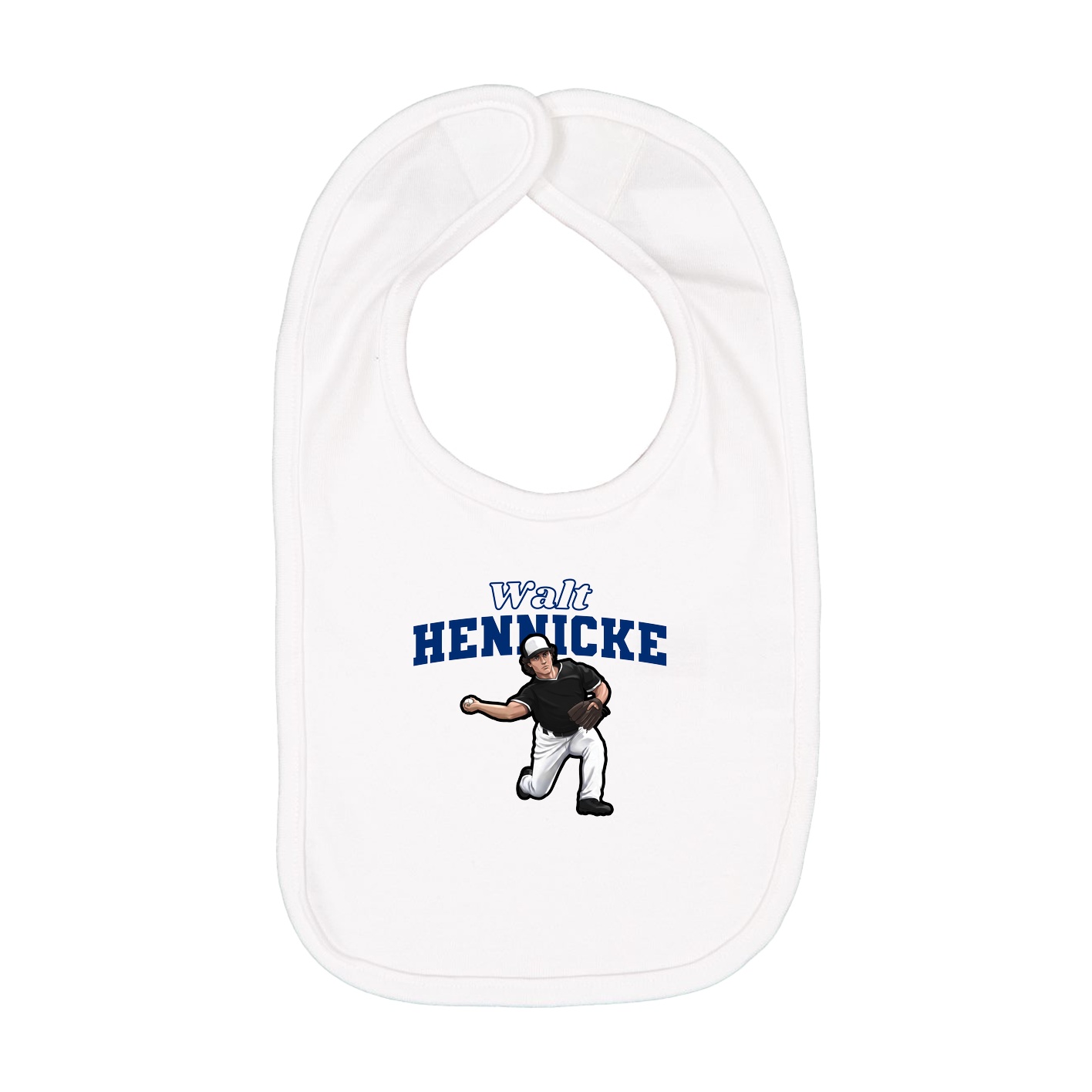 Infant Bib — Name Arch in White