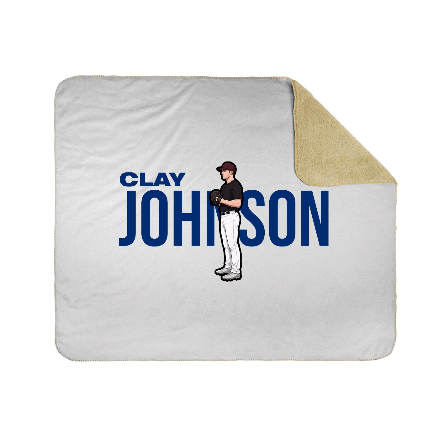 Throw Blanket — Player Name in White