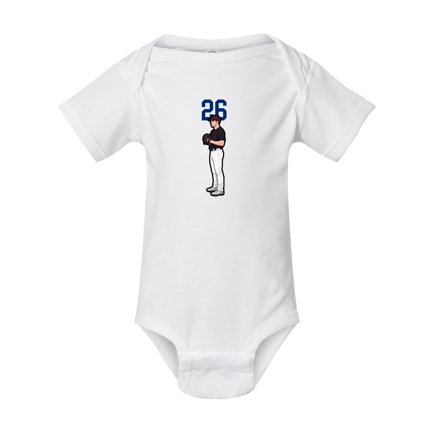 Baby Onesie — Number Top in White