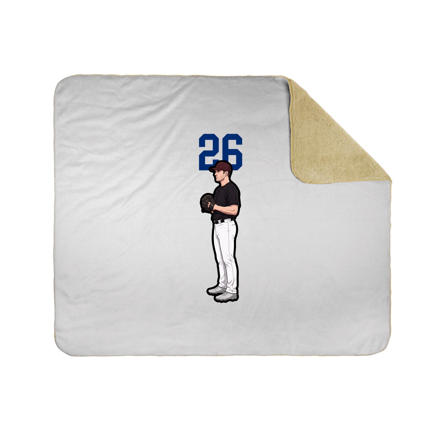 Throw Blanket — Number Top in White
