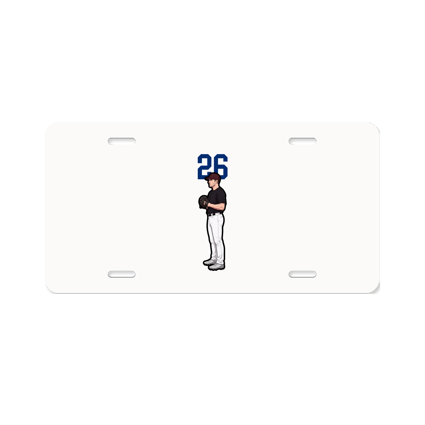 License Plate — Number Top in Classic