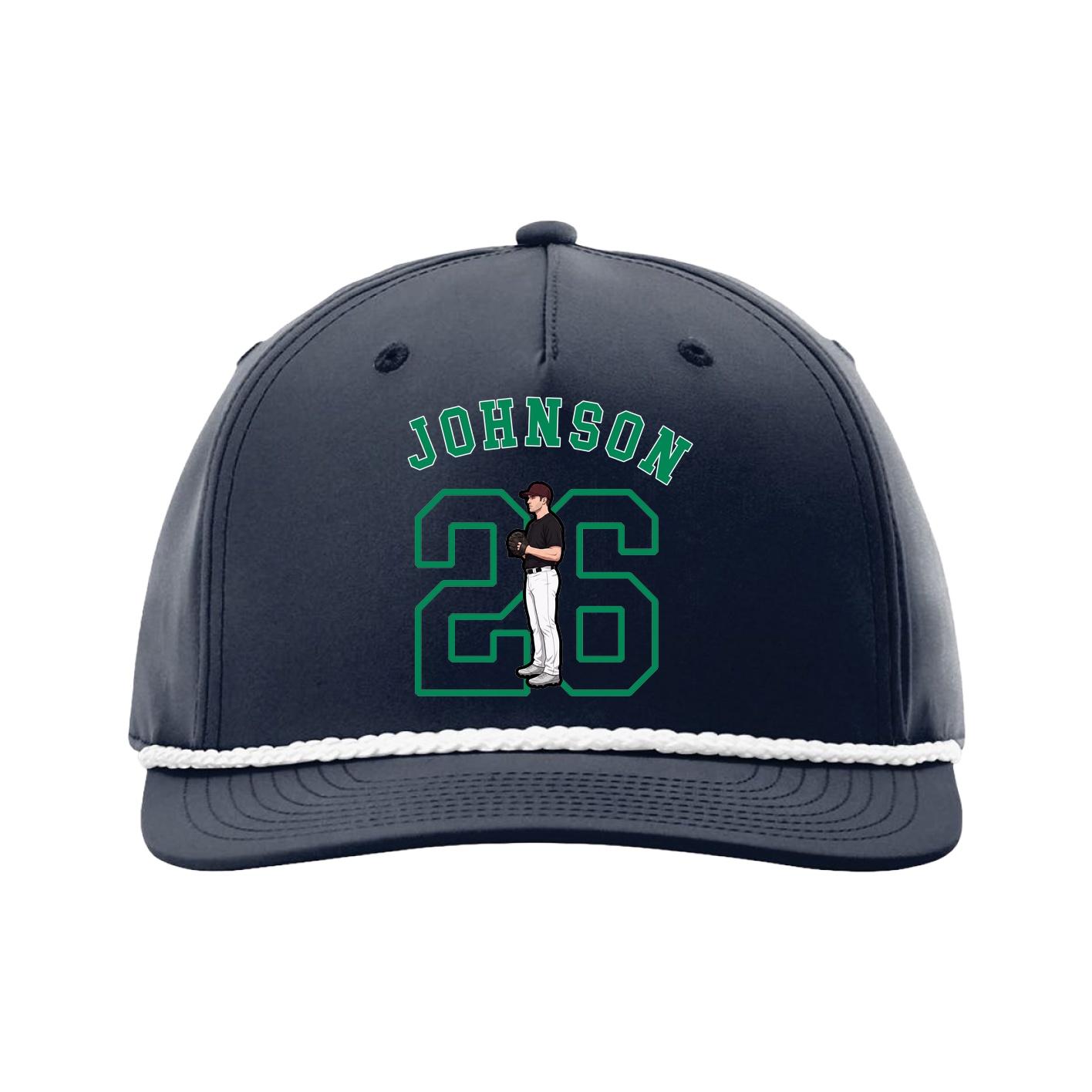 Five-Panel Classic Rope Cap — Shirsey Arch in Navy
