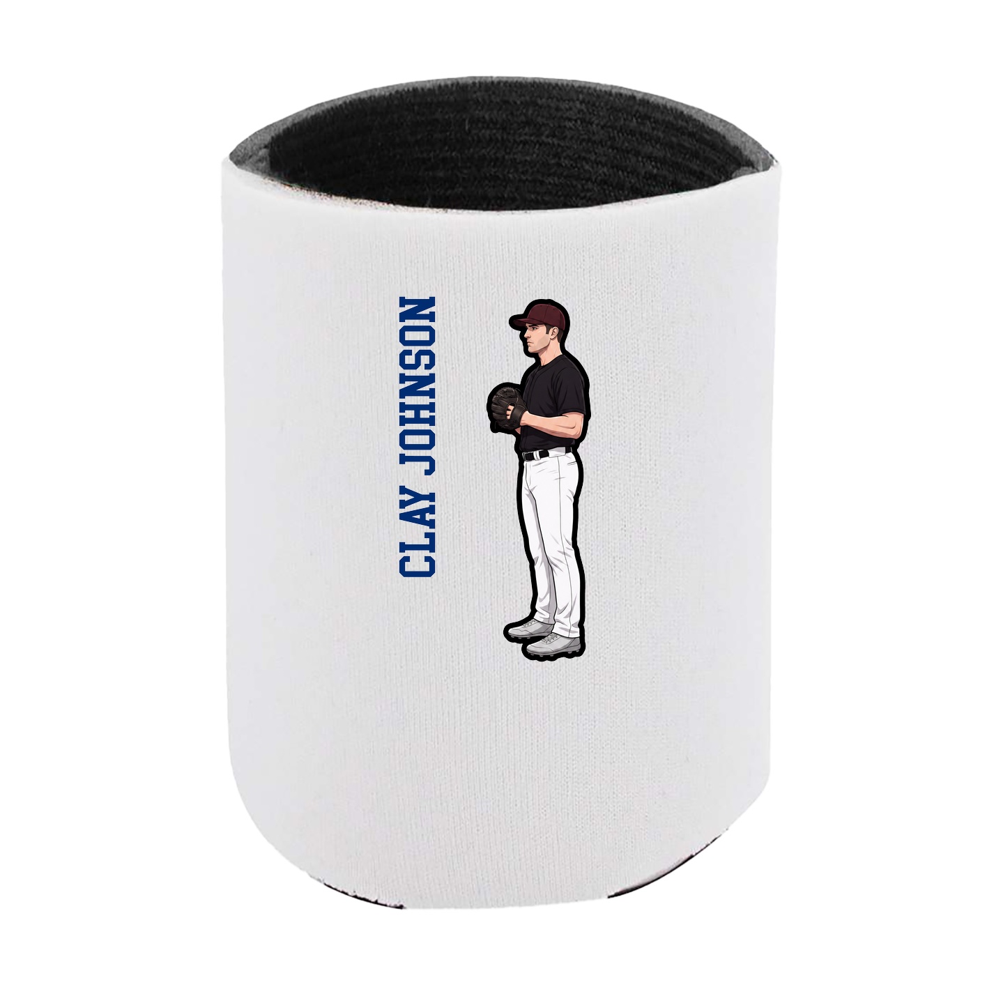 Can Holder — Name Vertical in White