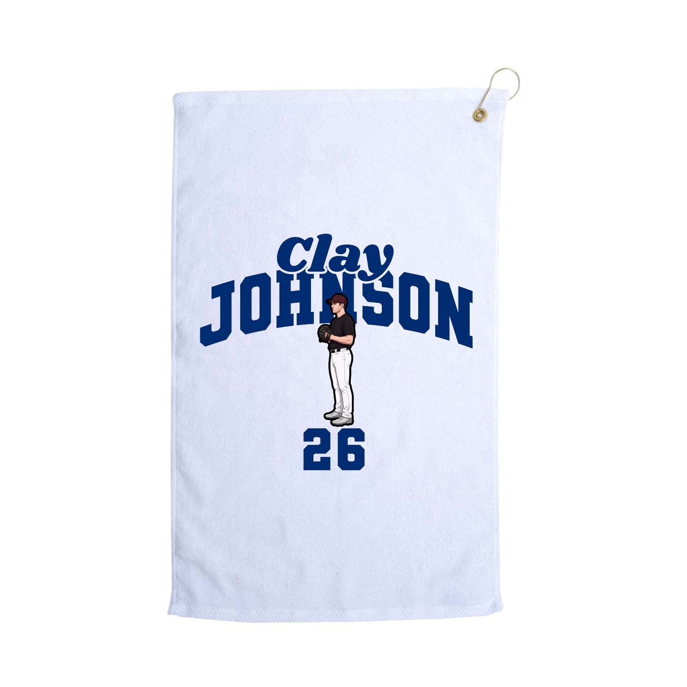 Golf Towel — Signature Arch in White