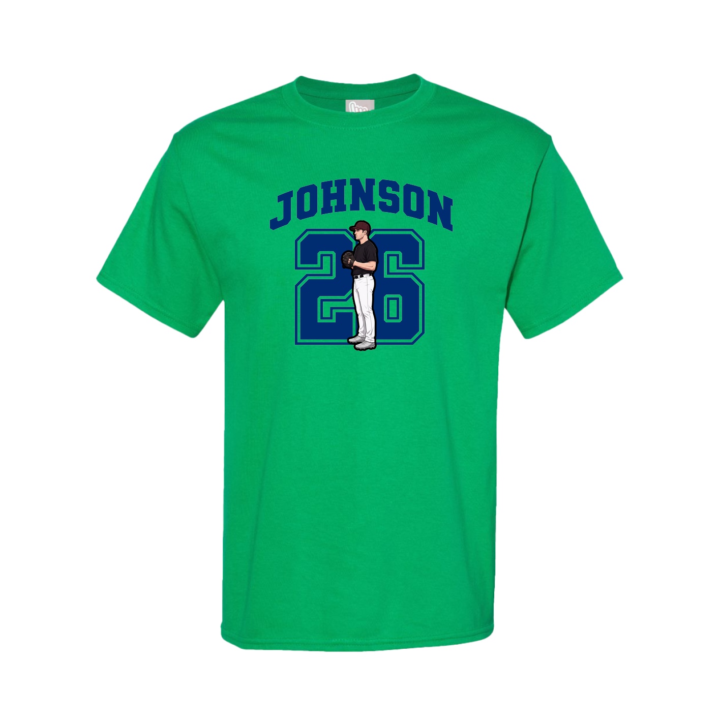 Youth Tee — Number in Green
