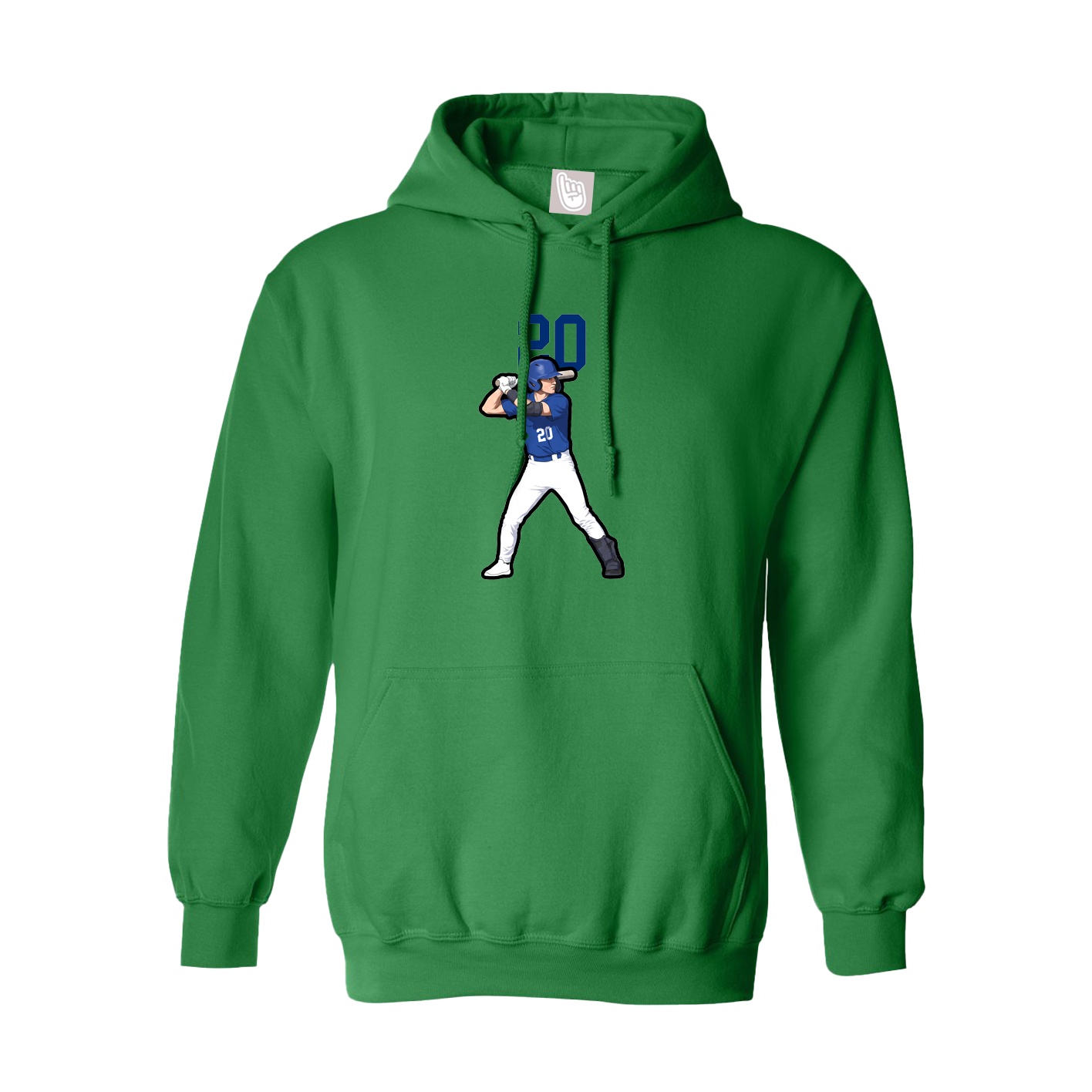 Youth Hoodie — Number Top in Green